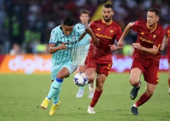 Matic e Spinazzola Azione Roma-Atalanta 18092022