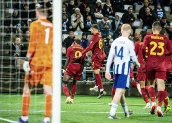 Abraham Esulta gol Helsinki-Roma 2 27102022