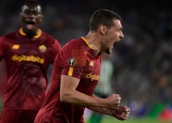 Belotti Esulta gol Real Betis-Roma 2 13102022