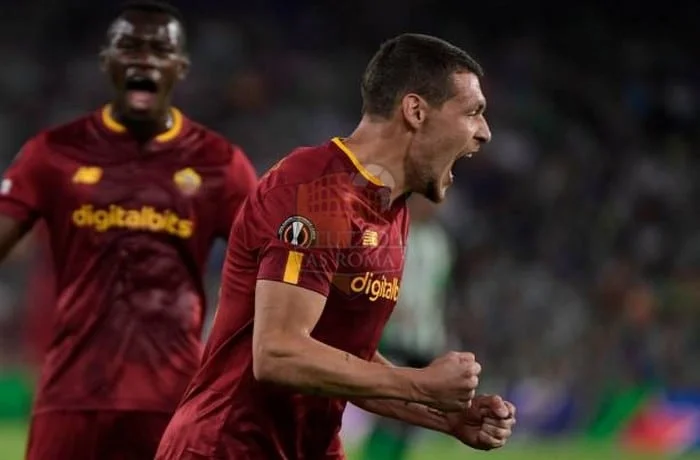 Belotti Esulta gol Real Betis-Roma 2 13102022