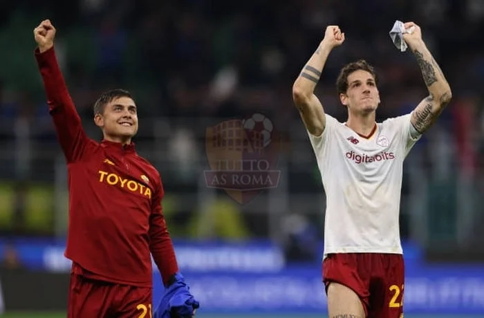 Dybala e Zaniolo Esultano Inter-Roma 01102022