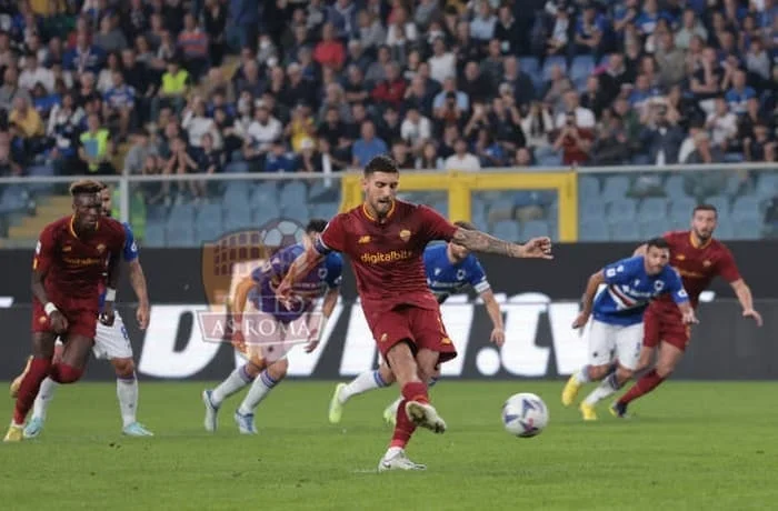 Pellegrini Rigore Sampdoria-Roma 17102022