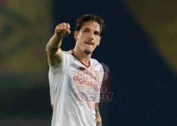 Zaniolo Esulta gol Verona-Roma 31102022
