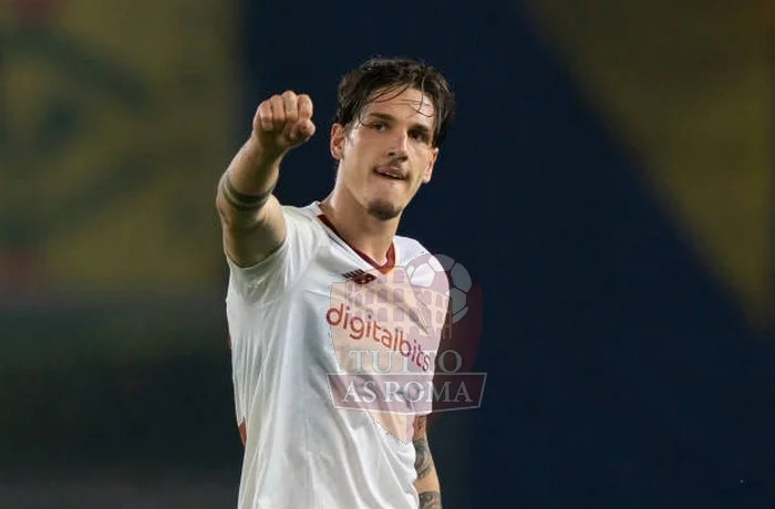 Zaniolo Esulta gol Verona-Roma 31102022