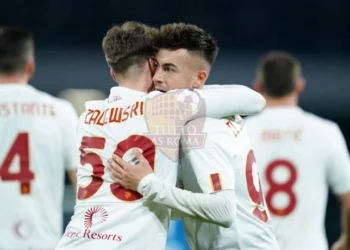 El Shaarawy Esulta gol Napoli-Roma 29012023