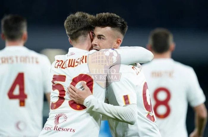 El Shaarawy Esulta gol Napoli-Roma 29012023