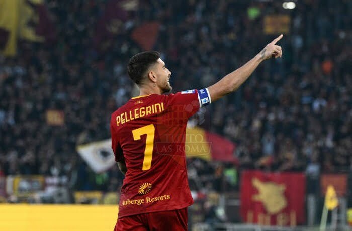 Pellegrini Esulta gol Roma-Bologna 04012023