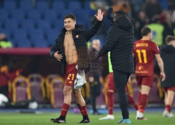 Dybala Esulta fine gara Roma-Juventus 05032023