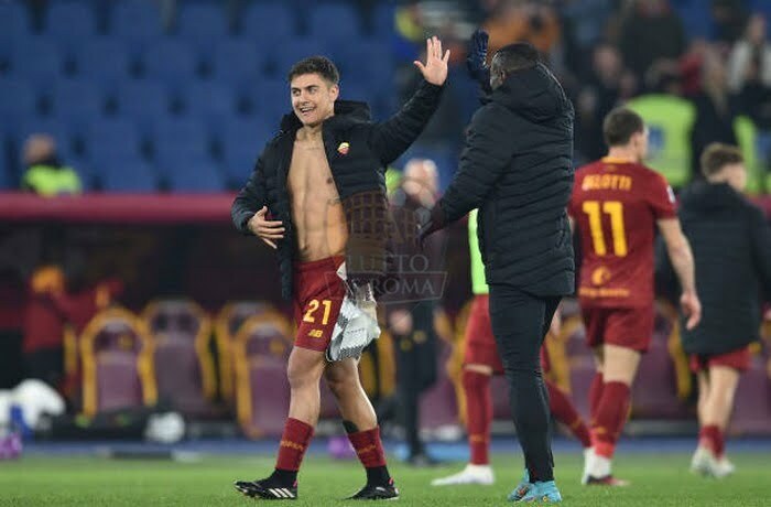 Dybala Esulta fine gara Roma-Juventus 05032023