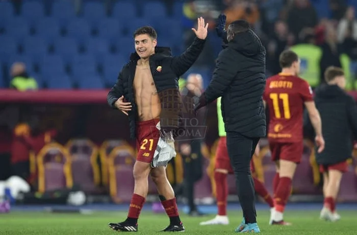 Dybala Esulta fine gara Roma-Juventus 05032023