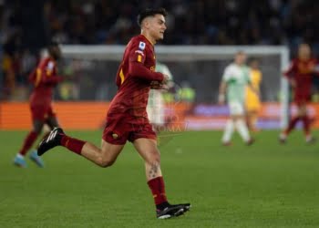 Dybala Esulta gol Roma-Sassuolo 12032023