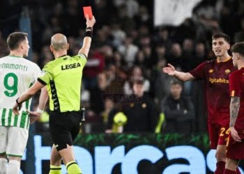 Kumbulla Espulsione Roma-Sassuolo 12032023