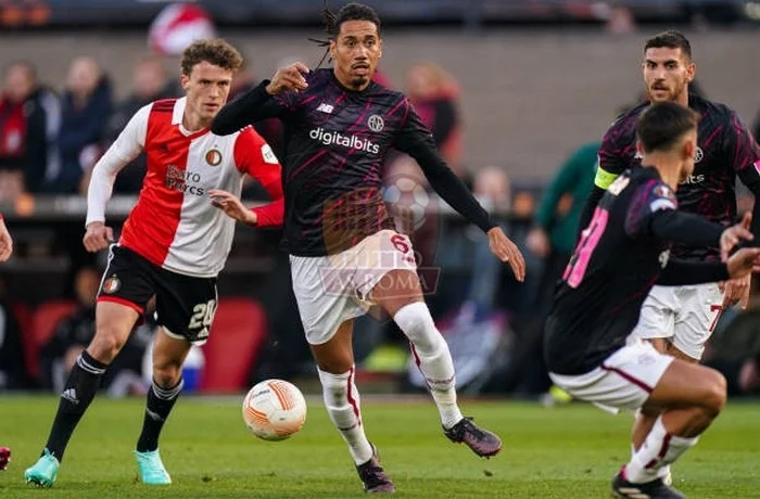 Smalling Azione Feyenoord-Roma 13042023