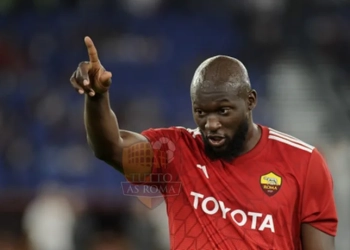 Lukaku Riscaldamento Roma-Milan 01092023