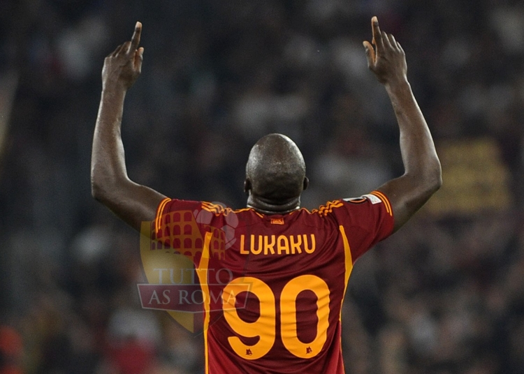 Lukaku Esulta gol Roma-Servette 2 05102023