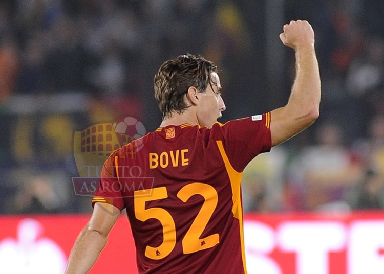 Bove Esulta gol Roma-Slavia Praga 26102023