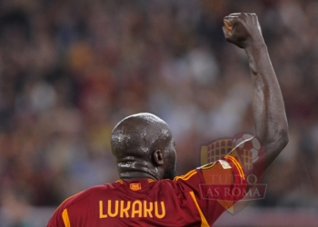 Lukaku Esulta gol Roma-Lecce 05112023