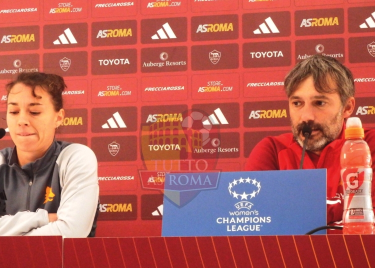 Spugna e Ceasar Conferenza pre gara Roma-Ajax 22112023