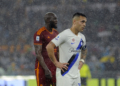Lukaku e Martinez Azione Roma-Inter 10022024