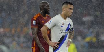 Lukaku e Martinez Azione Roma-Inter 10022024