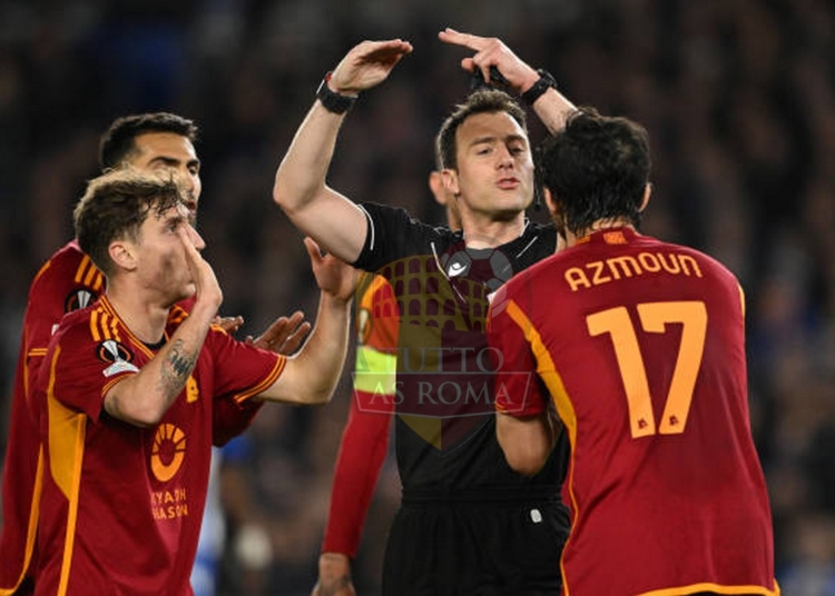 Azmoun Parla arbitro gol annullato Brighton-Roma 14032024