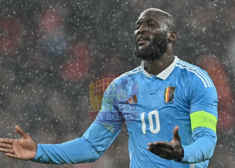 Lukaku Azione sotto pioggia Inghilterra-Belgio 26032024