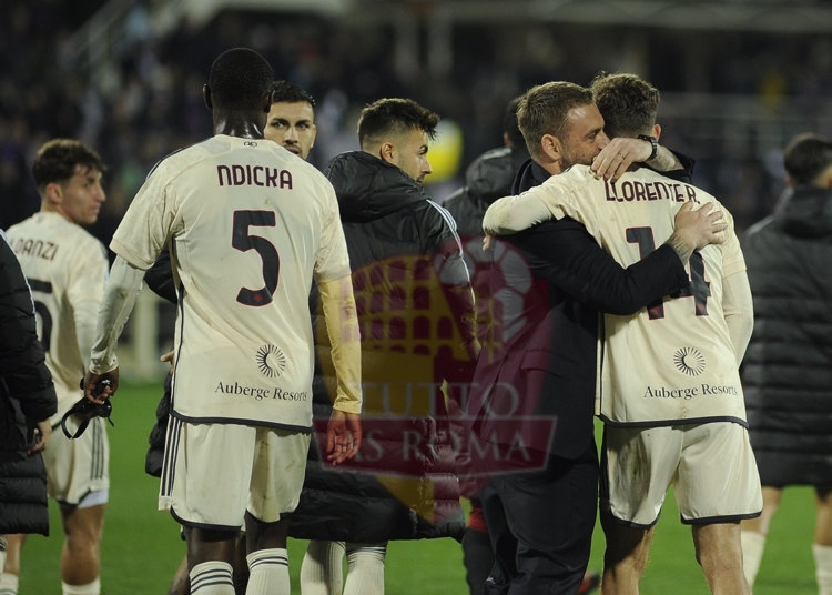 De Rossi e Llorente Fine partita Roma-Fiorentina 10032024