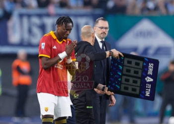 Abraham Rientro in campo Roma-Lazio 06042024