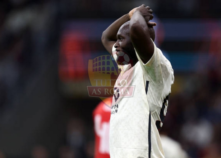 Lukaku Azione impreca Milan-Roma 11042024