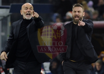 De Rossi e Pioli Milan-Roma 11042024