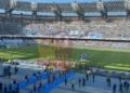 Napoli-Roma Entrata in campo Stadio Maradona