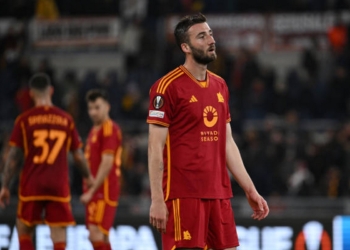 Cristante Sconsolato Roma-Bayer Leverkusen 02052024