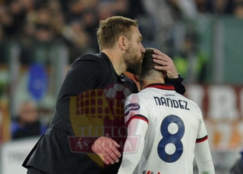 De Rossi e Nandez Panchina Roma-Cagliari