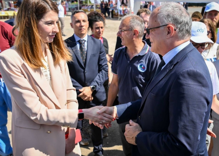 Lina Souloukou e Roberto Gualtieri - Photo by AS Roma (autorizzata)