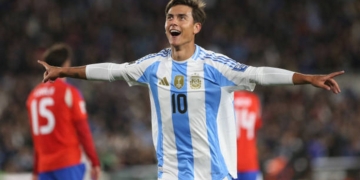 Dybala Esulta gol Argentina-Cile 06092024