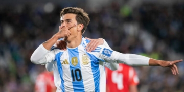 Dybala Esulta gol Argentina-Cile 2 06092024