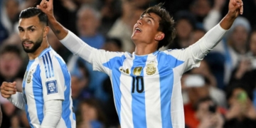 Dybala Esulta gol Argentina-Cile 3 06092024