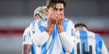 Dybala Esulta gol Argentina-Cile 4 06092024