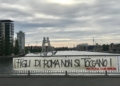 Striscione I figli di Roma non si toccano Roma Club Berlino