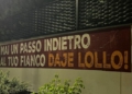 Striscione a favore di Pellegrini