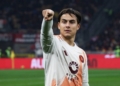 Dybala Esulta indicando Milan-Roma 29122024