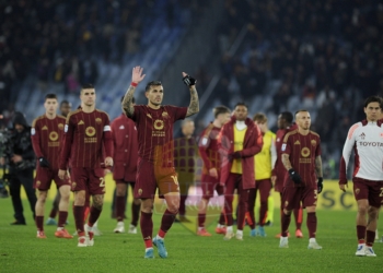 Giocatori Sotto curva sud Roma-Atalanta 02122024