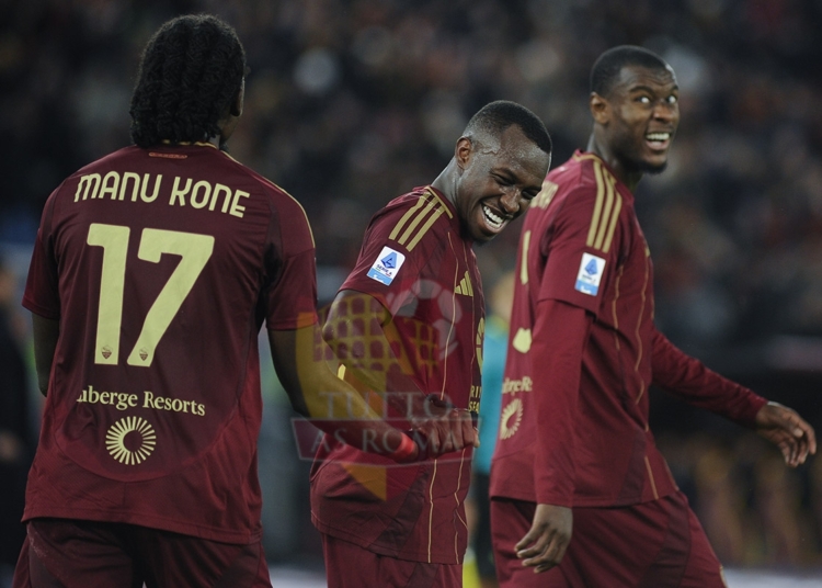 Koné Abdulhamid Ndicka Esultanza Roma-Lecce 07122024