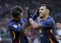 Paredes e Dybala Esultano gol Paredes Roma-Parma 22122024