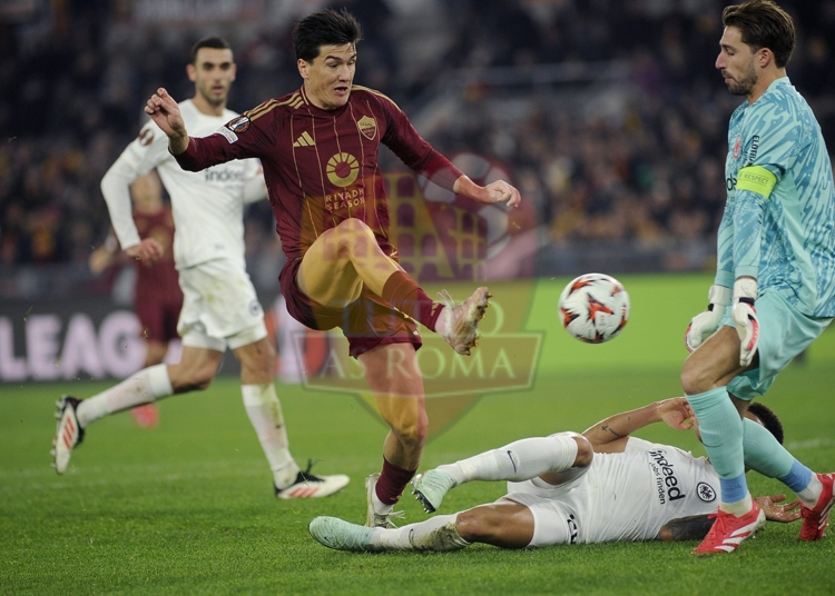 Shomurodov Gol Roma-Eintracht Francoforte 30012025