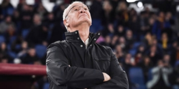 Ranieri Panchina sguarda al cielo Milan-Roma Coppa mItalia 05022025