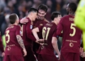 Shomurodov Esulta gol con i compagni Roma-Monza 24022025