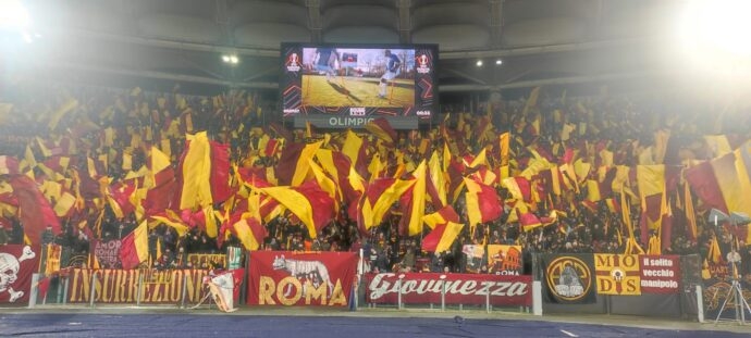 Coreografia Curva Sud Roma-Athletic Club 06032025