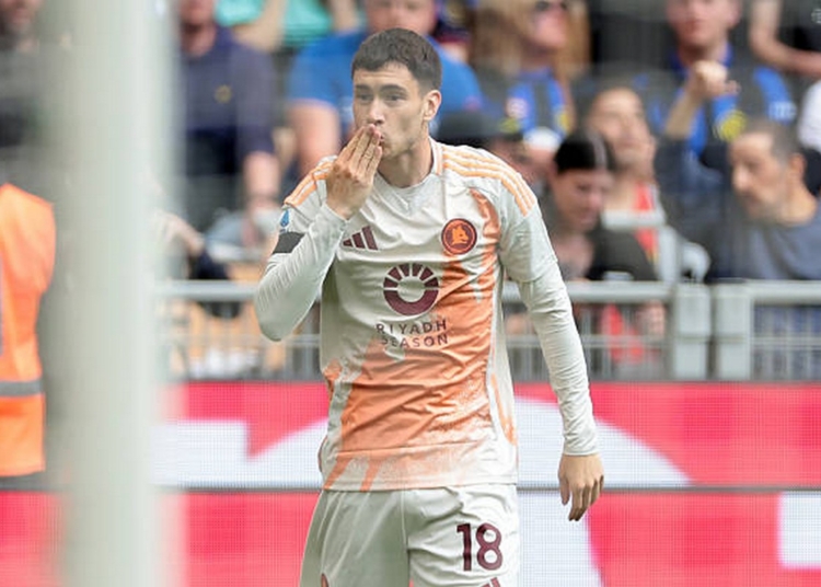 Soulé Esulta gol Inter-Roma 27042025