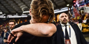 Bove Piange sotto curva sud Roma-Fiorentina 04052025